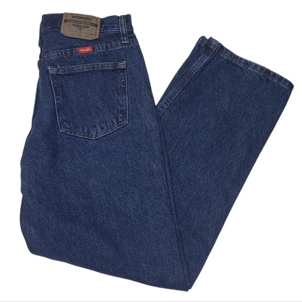 Wrangler Men's Dark Blue Relaxed Jeans Size 30 X 30